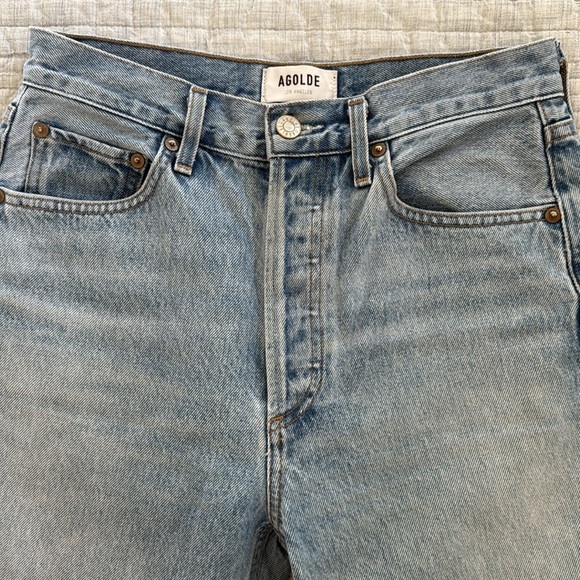 Agolde Riley High Rise Straight Crop Jeans 26 - Picture 13 of 13